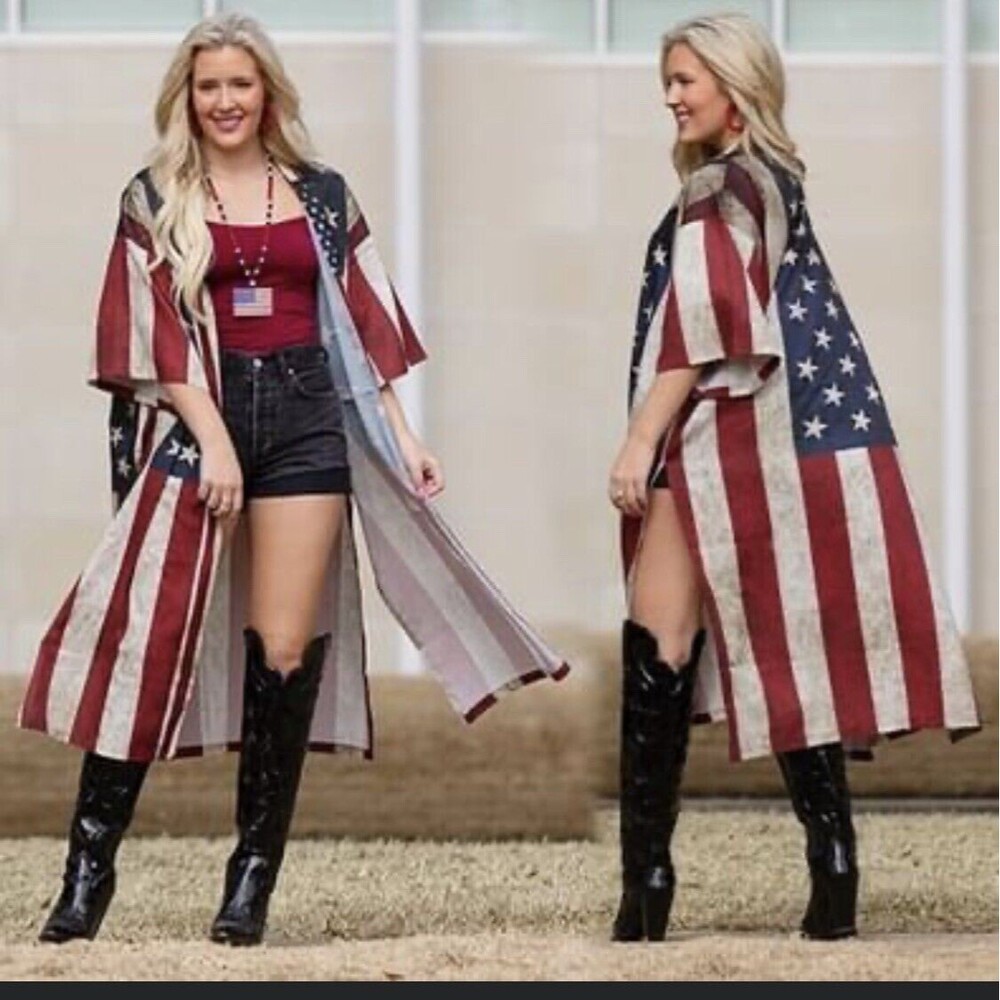USA Flag Duster Coverup One Size